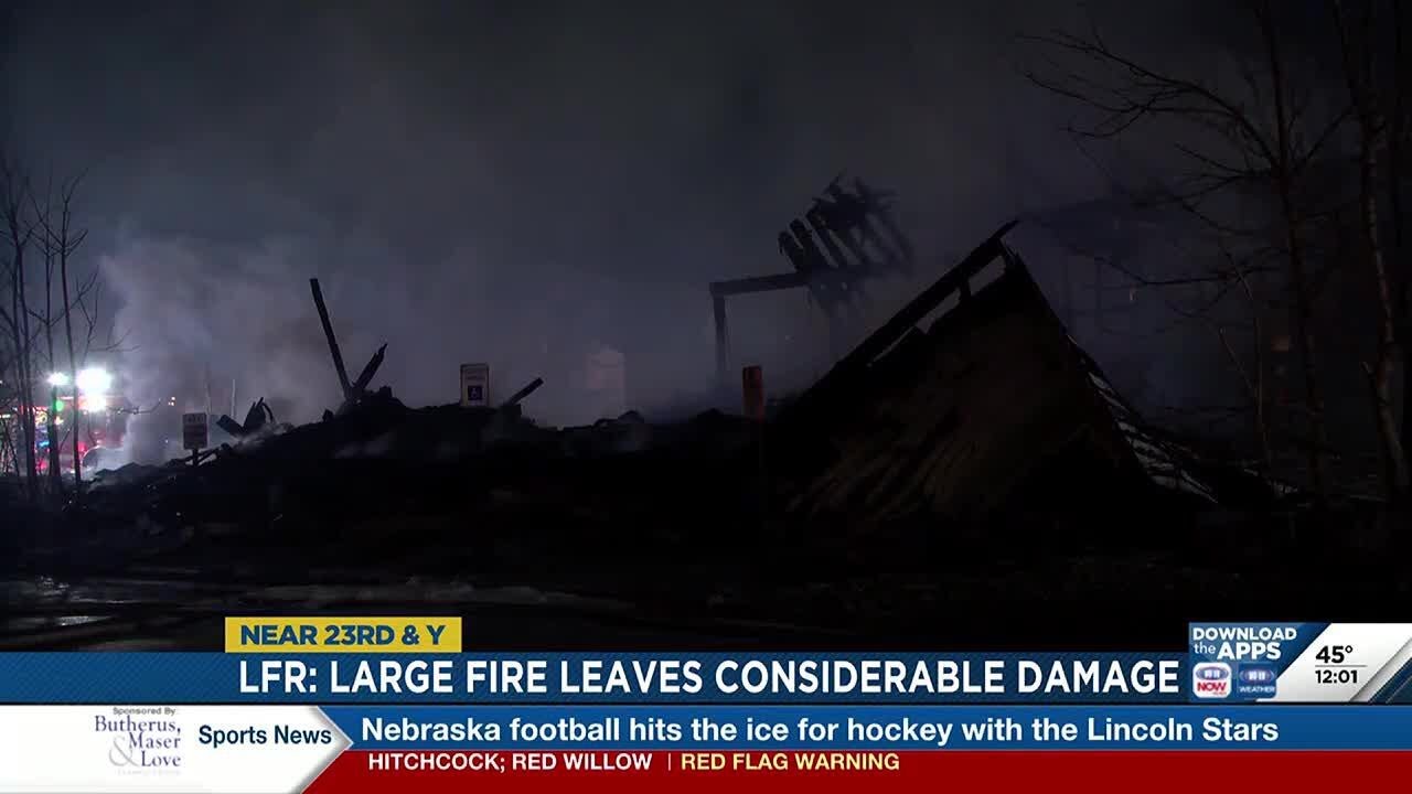 Fire destroys lumberyard sheds, damages home and vehicles in Lincoln’s Clinton neighborhood