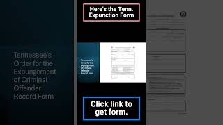 Tennessee's Expunction Form (Criminal Offender)  #downtownnashville