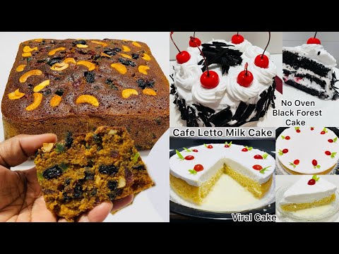 Christmas Special Cake Recipes | Plum Cake,Black Forest Cake, Cafe Leto Milk Cake