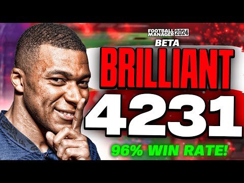 96% Win Rate! | My BRILLIANT 4-2-3-1 FM24 Beta Tactics!