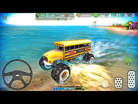 Monster School Bus Extreme Driving Simulator - Off The Road - Android Gameplay