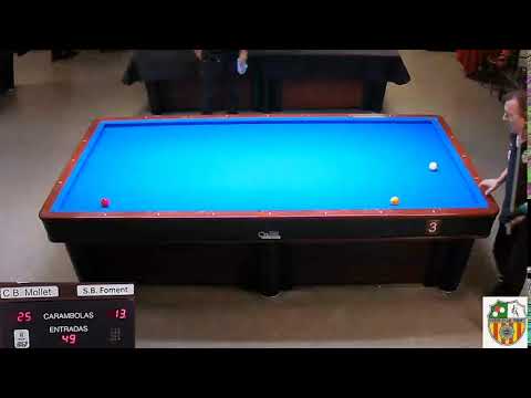 LLIGA CATALANA 3 BANDES 3ª. DIV  -  S.B. FOMENT MOLINS C  vs C.B. MOLLET B