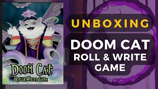 Doom Cat Roll and Write Board Game Unboxing | DaniCha