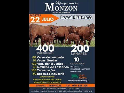 22/7/2025 Local Peralta - Tacuarembó - Feria Mensual - Agropecuaria Monzon