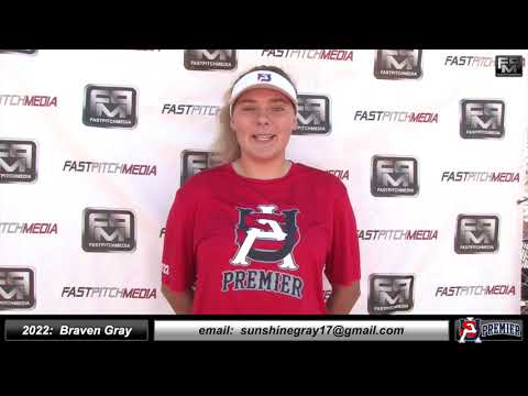 2022 Braven Gray 3.9 GPA - Pitcher and First Base Softball Skills Video - USA Premier