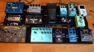 Video thumbnail for Pedaltrain Pro Pedalboard Demo - 15 Pedals / 15 Different Sounds by Antoine Michaud