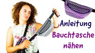 Bauchtasche nähen - Nähanleitung und Schnittmuster
