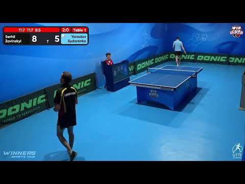 16:00 Serhii Zavinskyi (3:0) Yaroslav Sydorenko West 3 WIN CUP 23.10.2022 | TABLE TENNIS WINCUP