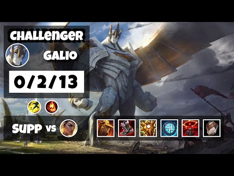Galio vs Rell EU Challenger SUPPORT (0/2/13) - v11.8