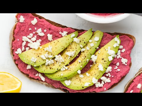 Beetroot Hummus Toast Recipe