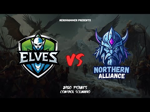 Kings of War 4th Edition Battle Report Elves vs. Northern Alliance 2150 points Control Scenario!