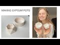 MAKING GYPSUM POTS AT HOME GYPSUM POTS DIY HANDMADE POTS FOR PLANTS AND CANDLES