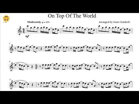 On Top Of The World by Imagine Dragons (Flute Solo with Piano Accompaniment/Sheets)