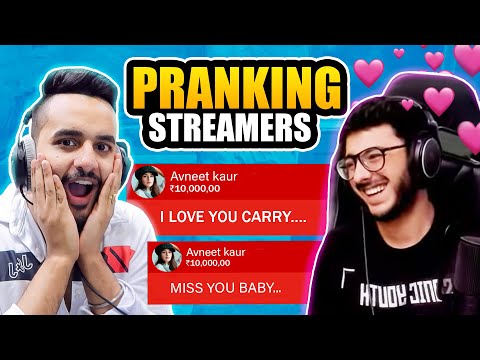 PRANKING your favourite YOUTUBERS & STREAMERS !! FT.@CarryMinati