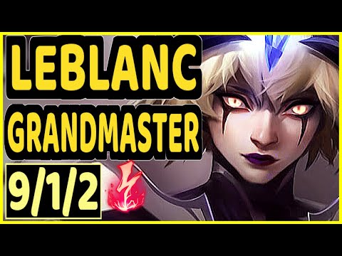JIIZUKE (LEBLANC) - 9/1/2 KDA GAMEPLAY - EUW Ranked GRANDMASTER