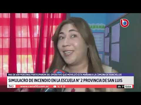 Simulacro de incendio en la Escuela N°2 de Ranchillos Tucuman 🇦🇷. @canal10tuc 