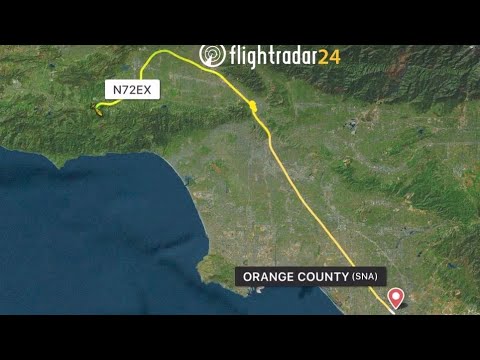Kobe Bryant N72EX flight path on flightradar24