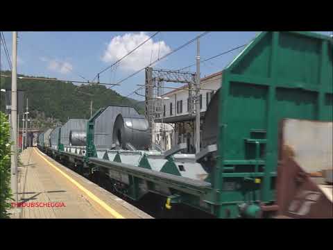 E.494 CON MERCI COILS CARICO E UN MERCI COILS VUOTO A RONCO S. E MIGNANEGO (GE) SAB. 12 - 6 - 2021.