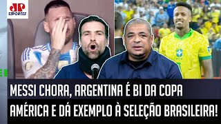 ‘Olha o amor do Messi pela Argentina, cara! Aí eu vejo a Seleção Brasileira e…’ Debate ferve