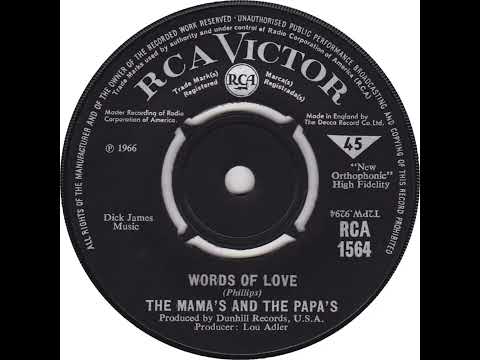 UK New Entry 1967 (47) The Mama's & The Papa's - Words Of Love
