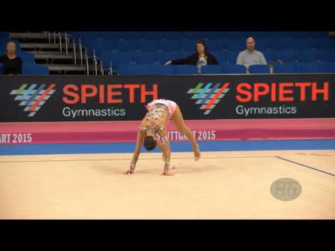 CHUN Song E (KOR) 2015 Rhythmic Worlds Stuttgart - Qualifications Clubs