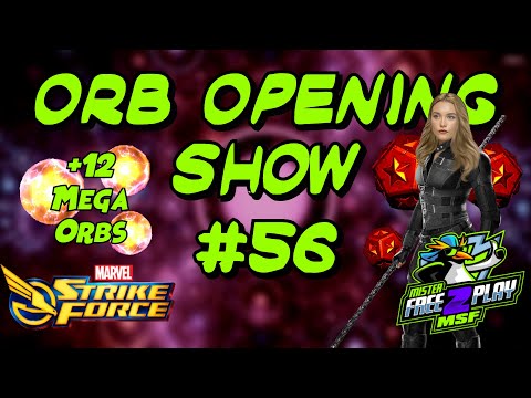 12 Mega Orbs + Going for a 3 Red Yelena & More | Orb Opening Show #56 - Marvel Strike Force