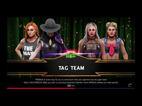 WWE 2K19 Casey Calloway,Becky Lynch VS Dana Brooke,Lacey Evans Elimination Tag Match