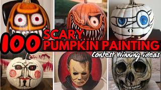 Boo! 🎃 Scary Pumpkin Painting Ideas for Adults to DIY 2026 Halloween Decoration
