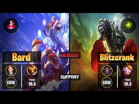 YellOwStaR BARD (Support) [Electrocute] VS BLITZCRANK - Grandmaster EUW Patch 10.3