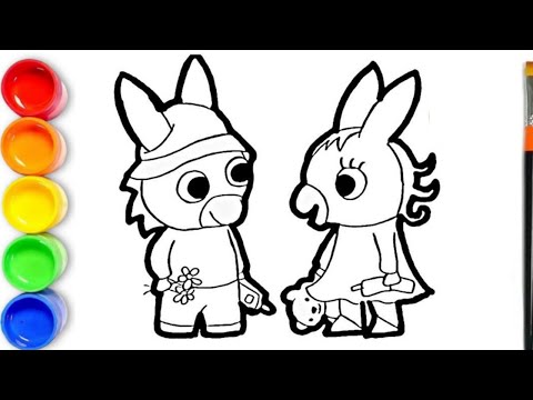 Trotro with Friends Drawing, Painting & Coloring For Kids and Toddlers | Trotro little Donkey