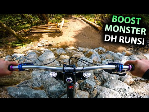 TESTING MY 300mm 'BOOSTMONSTER' ON FAST DH TRAILS!