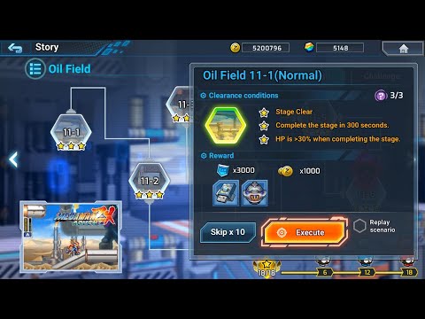 ROCKMAN X DIVE OFFLINE : Oil Field 11-1 (Normal) Deep Element Hidden