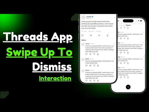 Threads App Swipe Up To Dismiss Interaction Using SwiftUI - Xcode thumbnail