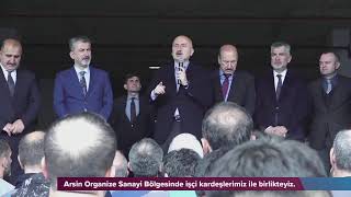 Arsin Organize Sanayi Bölgesinde işçi kardeşlerimiz ile birlikteyiz. |
