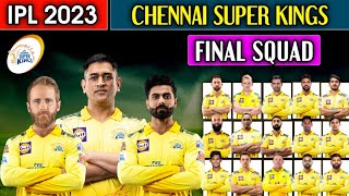 IPL 2023 | Chennai Super Kings Full And Final Squad | CSK Squad IPL 2023 | CSK 2023 Squad