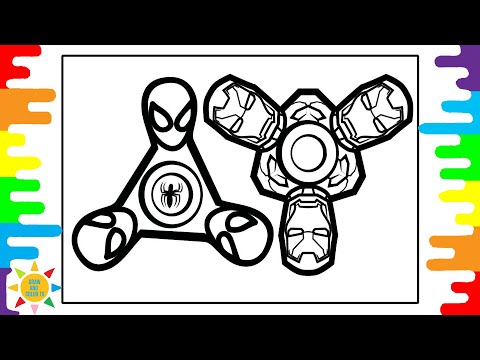 Fidget Spinner Superhero Coloring Page|Spiderman|Iron Man Coloring|Disfigure - Blank [NCS Release]