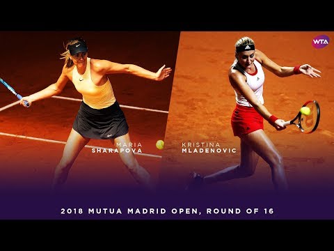 Maria Sharapova vs. Kristina Mladenovic | 2018 Mutua Madrid Open Round of 16 | WTA Highlights