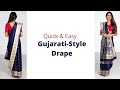 Gujarati Drape | How to wear Saree for Beginners | Easy Saree Draping Tutorial | Tia Bhuva