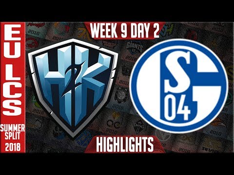 H2K vs S04 Highlights | EU LCS Summer 2018 Week 9 Day 2 | H2K vs FC Schalke 04