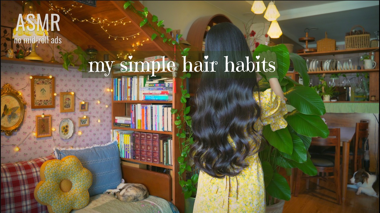 [29] My 9 Year Simple Hair Care Routine | Ghibli Aesthetic 🌿
