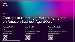 AWS re:Invent 2025 - Concept to campaign: Marketing agents on Amazon Bedrock AgentCore (AIM395)