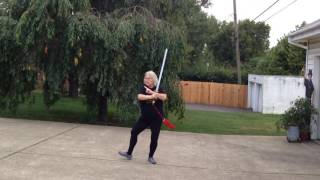 Patricia Neill practice Tai Chi Chuan 67 Sword Form Yang Family.