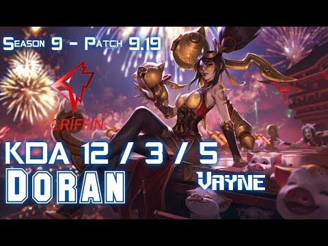 GRF Doran VAYNE vs GANGPLANK Top - Patch 9.19 KR Ranked