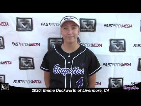 2020 Emma Duckworth Pitcher and Outfield Softball Skills Video - Grapettes Miranda