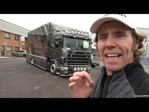 SCANIA 124L 400 Motorhome & Rally CAR Transporter Truck!! Full Tour