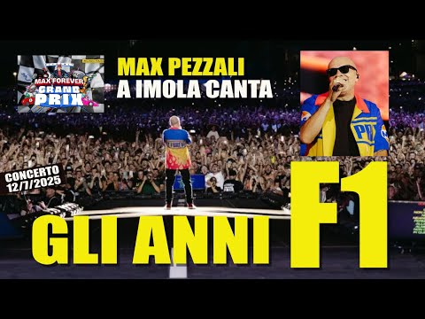 Max Pezzali canta "Gli Anni" con dedica a F1 e Senna nel concertone di Imola