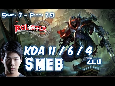 KT Smeb ZED vs RYZE Mid - Patch 7.9 KR Ranked