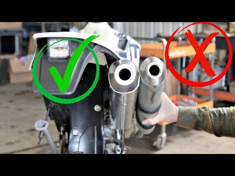 Husqvarna 300 TE FMF 2.1 Turbinecore Silencer VS Stock