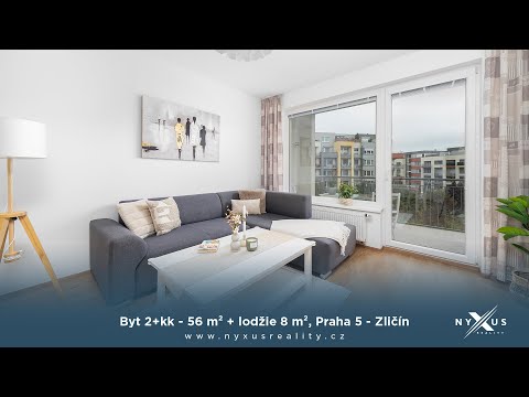 Prodej bytu 2+kk - 56 m² + lodžie 8 m², garážové stání a sklep, Sazovická, Praha 5 - Zličín