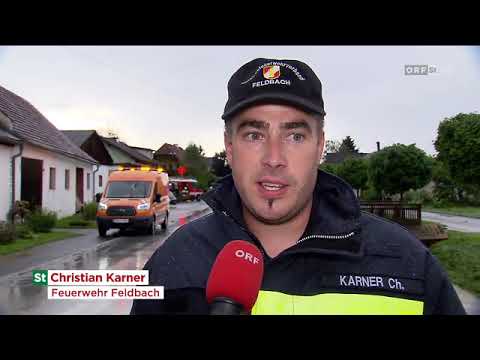 Steiermark heute vom 04 08 2020 Breitenfeld an der Rittschein Hochwasser